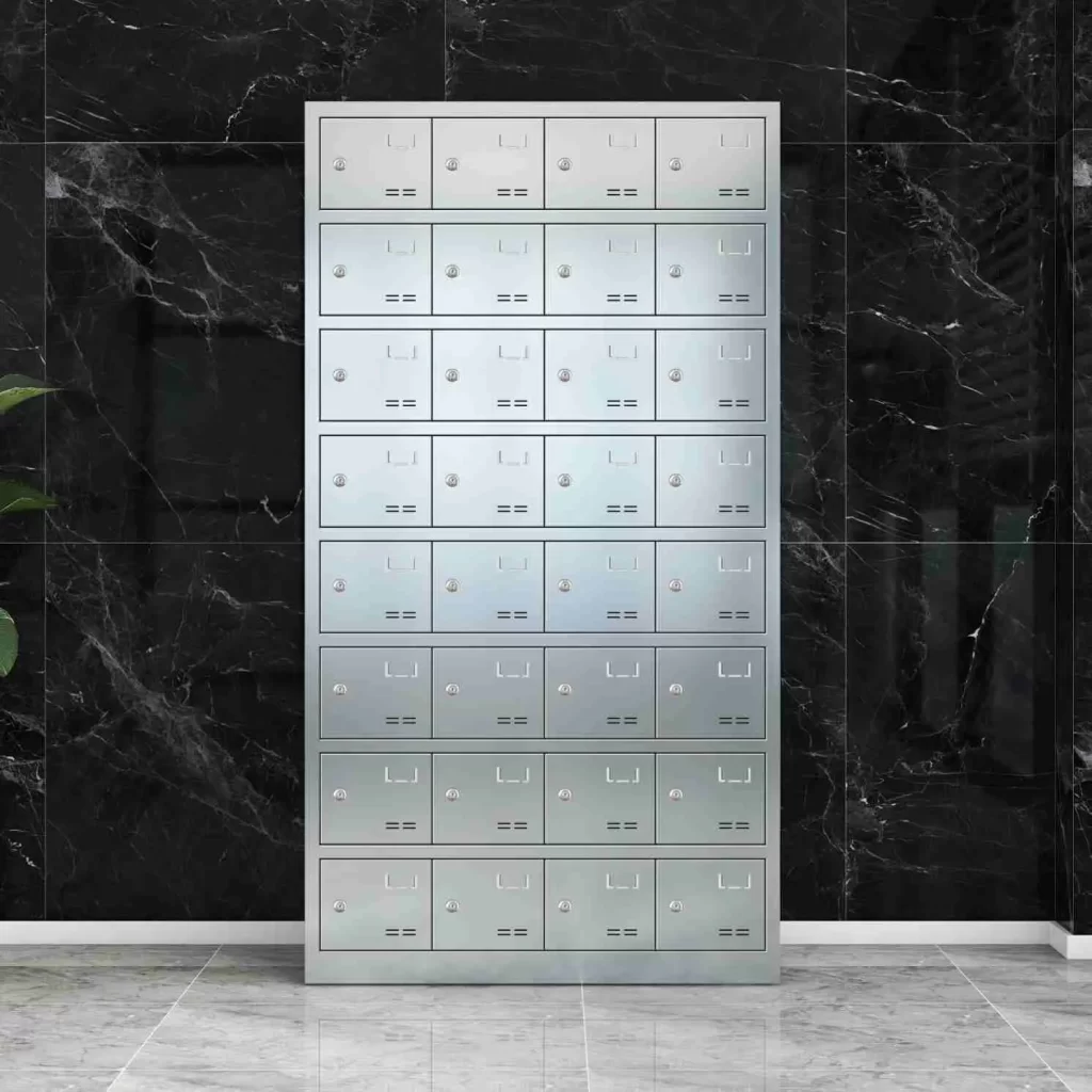 32-door stainless steel plate cabinet