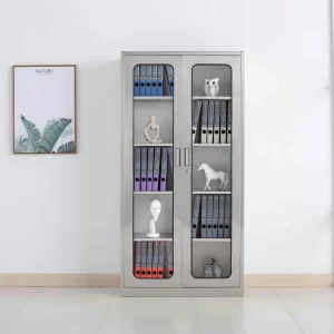 stainless steel glass file cabinet