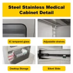 stainless steel medical cabinet detail