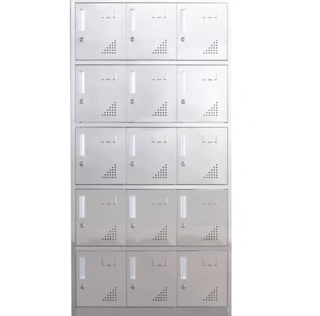 15-door stainless steel locker