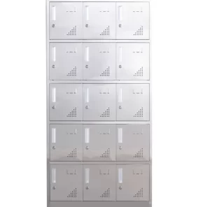 15-door stainless steel locker