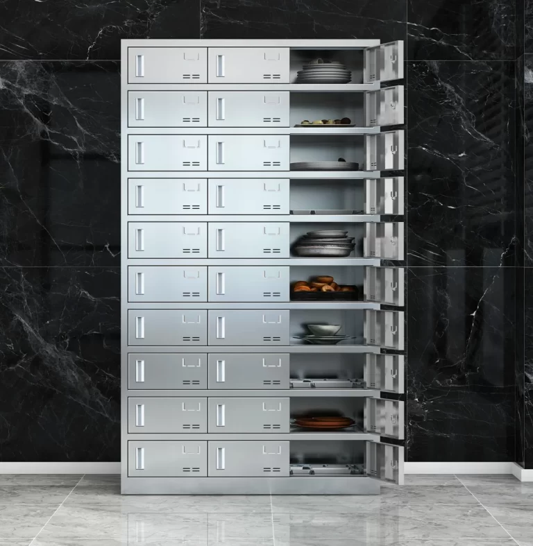 30-door stainless steel plate cabinet