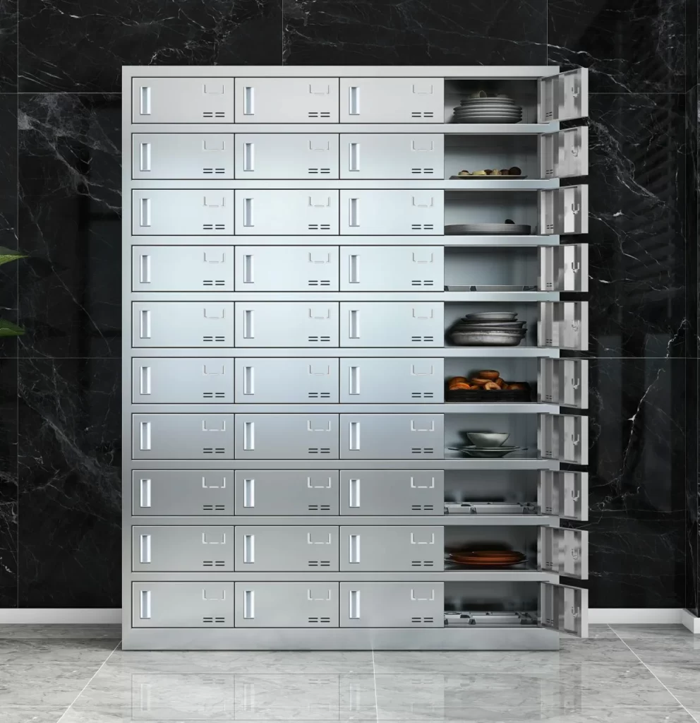 40-door stainless steel plate cabinet