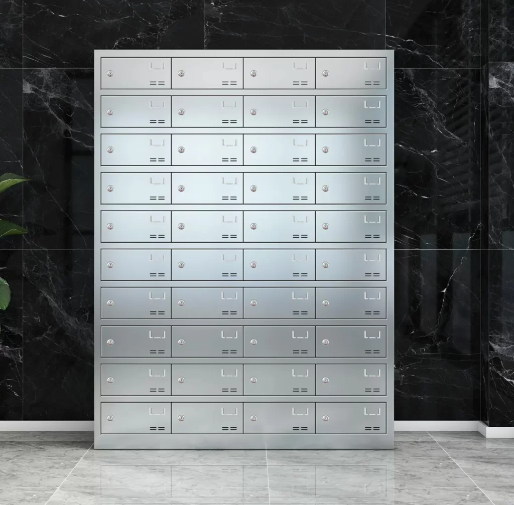 40-door stainless steel plate cabinet