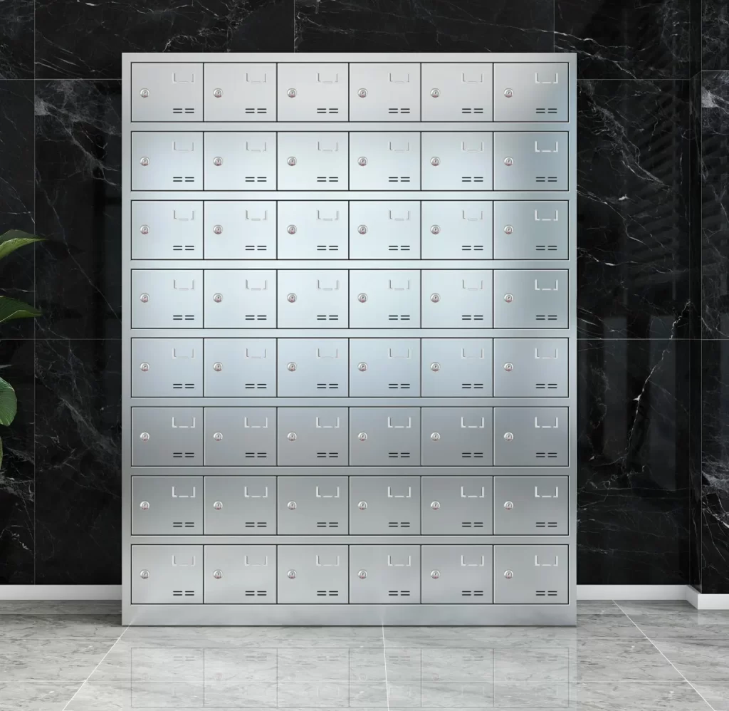 48-door stainless steel plate cabinet