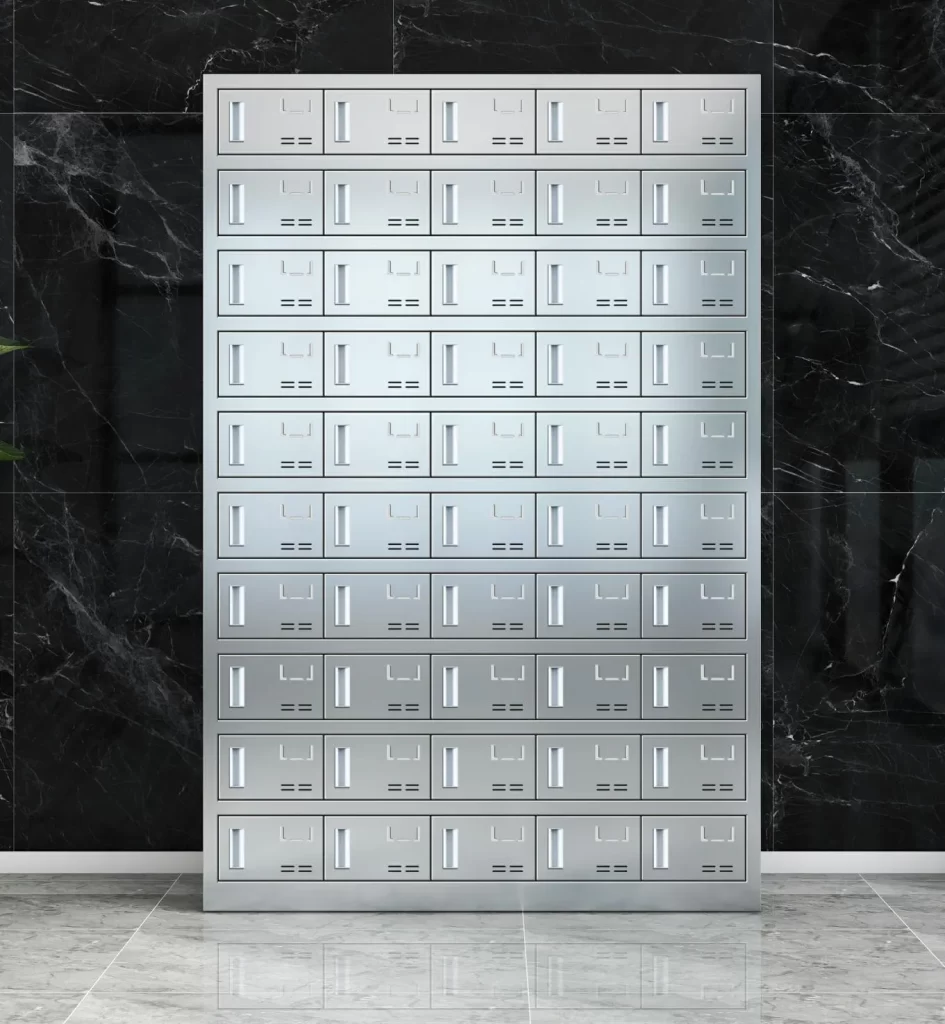 50-door stainless steel plate cabinet