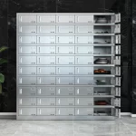 50-door stainless steel plate cabinet