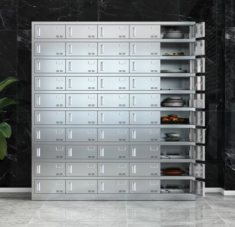 50-door stainless steel plate cabinet