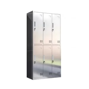 6-door stainless steel locker