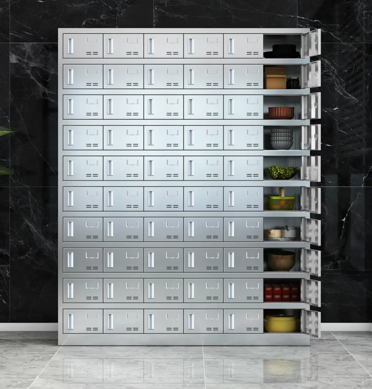 60-door stainless steel plate cabinet