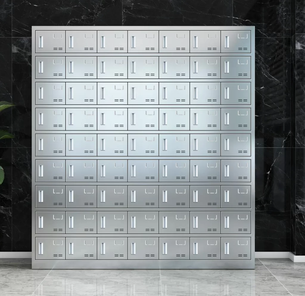 63-door stainless steel plate cabinet