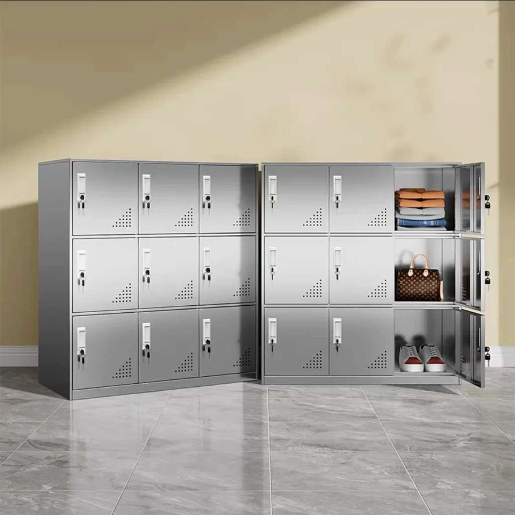 9-door stainless steel locker